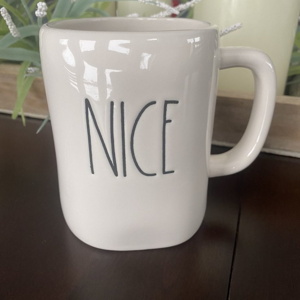 Rae Dunn White Mug Peace